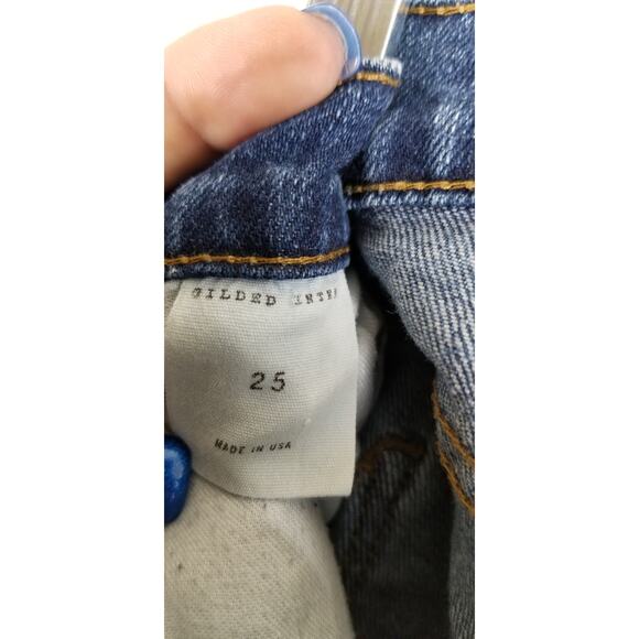 Giled Intent Whiskering Distressed Destroyed Frayed Hem Women's Shorts 25 - Picture 5 of 6